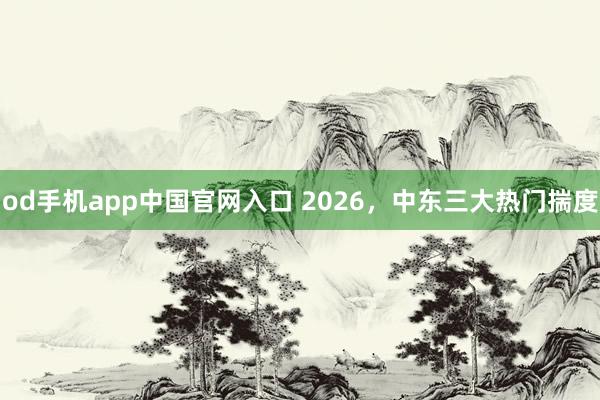 od手机app中国官网入口 2026，中东三大热门揣度
