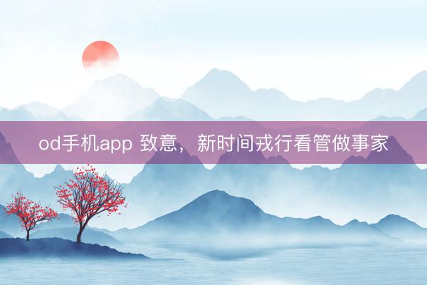 od手机app 致意，新时间戎行看管做事家