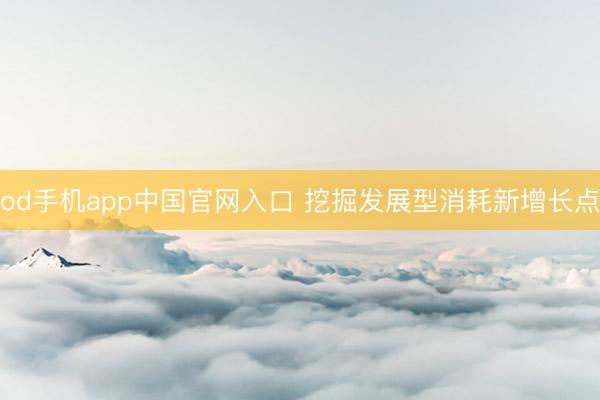 od手机app中国官网入口 挖掘发展型消耗新增长点