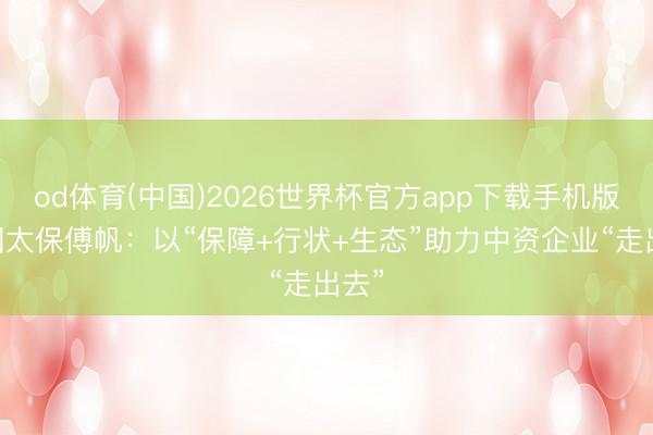 od体育(中国)2026世界杯官方app下载手机版 中国太保傅帆：以“保障+行状+生态”助力中资企业“走出去”