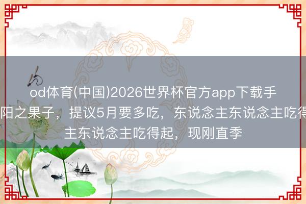 od体育(中国)2026世界杯官方app下载手机版 补阳的纯阳之果子，提议5月要多吃，东说念主东说念主吃得起，现刚直季