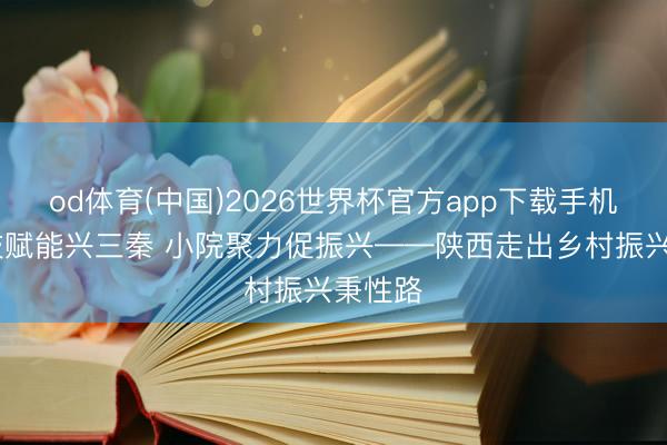 od体育(中国)2026世界杯官方app下载手机版 科技赋能兴三秦 小院聚力促振兴——陕西走出乡村振兴秉性路